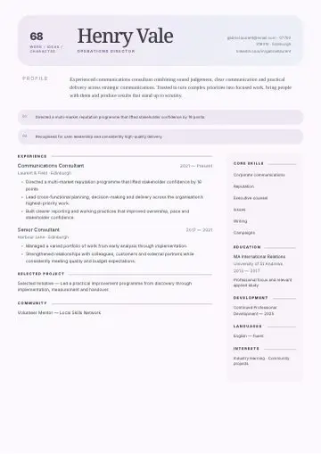 Aqua Blocks CV template preview