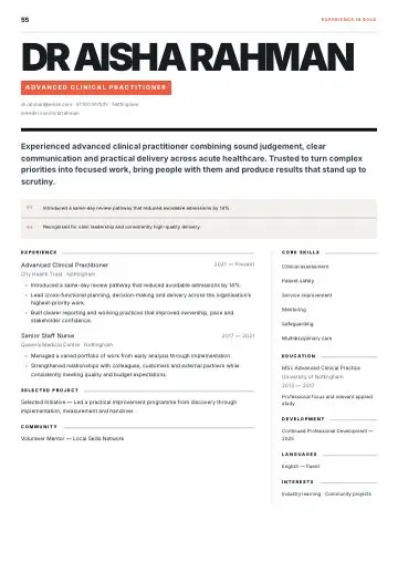 Cobalt Type CV template preview