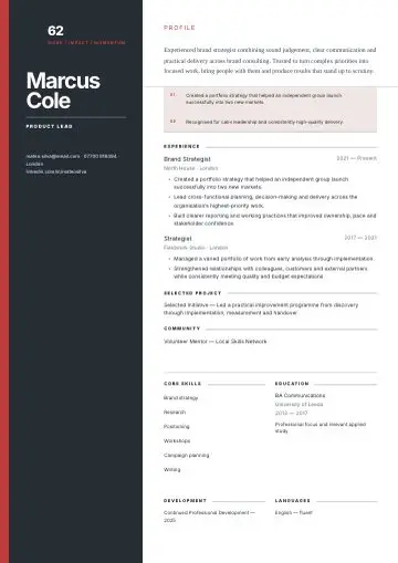 Modular Pro CV template preview